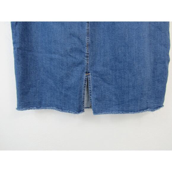 A.n.a. Size 18 Denim Knee Length Pencil Skirt Jeans Blue Casual Basics Western - Picture 4 of 4